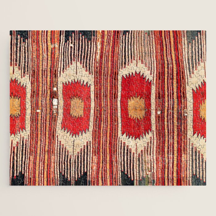 Keles  Antique Balikesir Turkish Kilim Print Jigsaw Puzzle Gallery Image 1