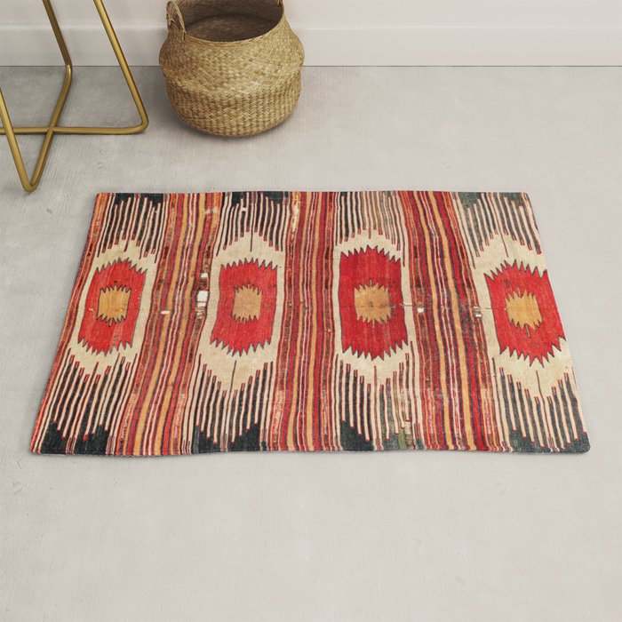 Keles  Antique Balikesir Turkish Kilim Print Rug Gallery Image 1