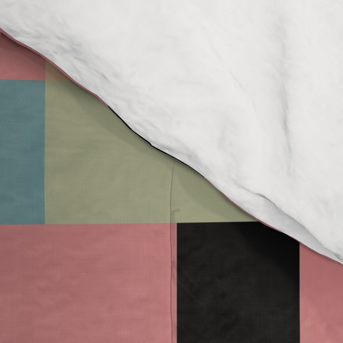 Geometric Trend in Pink Green and Black Comforter Gallery Image 4
