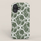 Green Petals Oasis Motif iPhone Case Gallery Image 1
