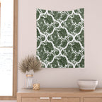 Green Petals Oasis Motif Wall Tapestry Gallery Image 2