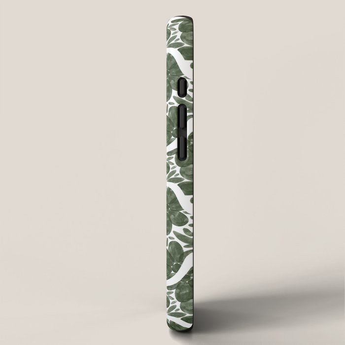 Green Petals Oasis Motif iPhone Case Gallery Image 2