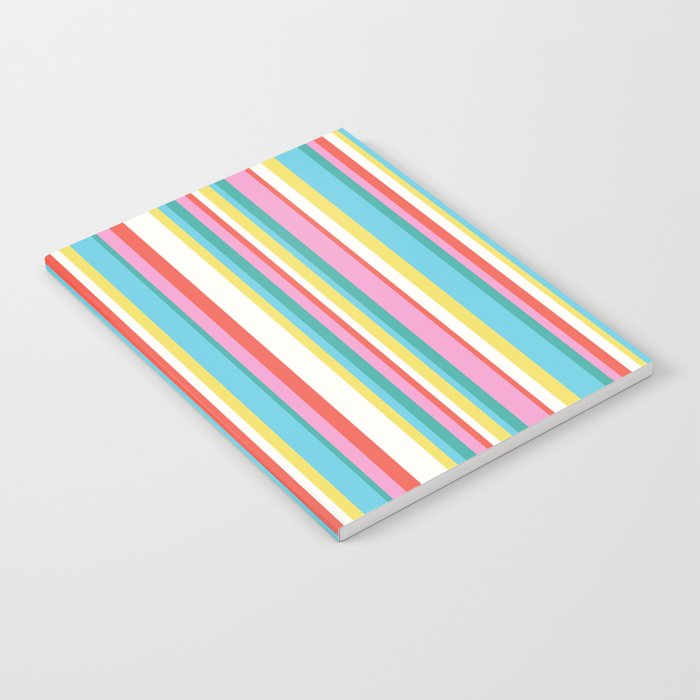 Classic Stripes II - 60s Candy Rainbow Notebook Gallery Image 1