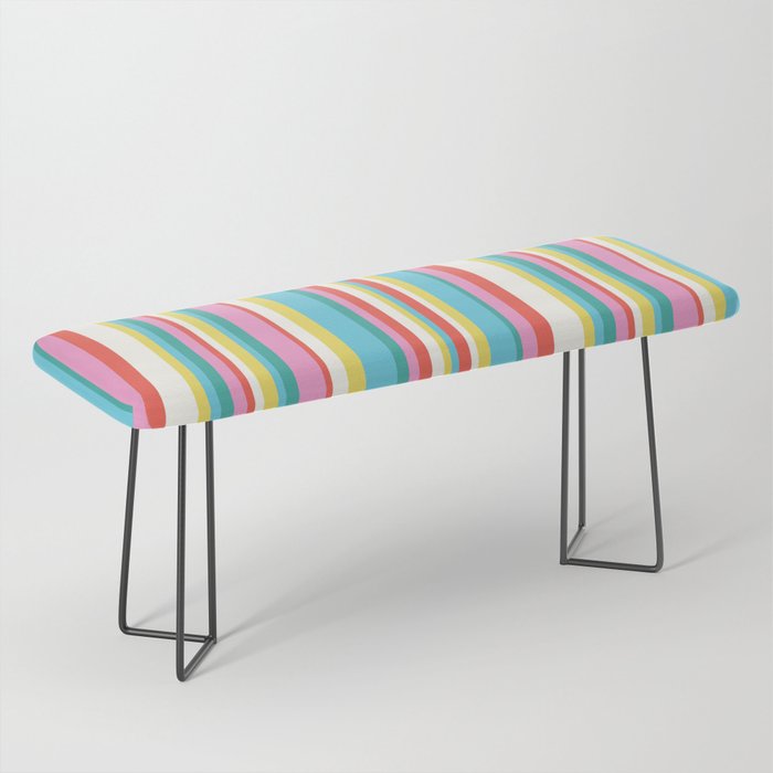 Classic Stripes II - 60s Candy Rainbow Bench Gallery Image 1
