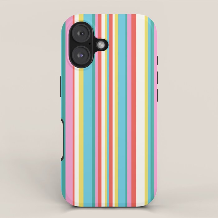 Classic Stripes II - 60s Candy Rainbow iPhone Case Gallery Image 1