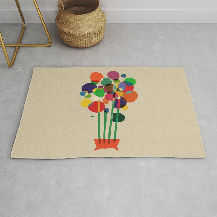 Happy flowers in the vase Rug Gallery Image 1