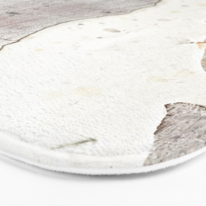 Feels: a neutral, textured, abstract piece in whites by Alyssa Hamilton Art Bath Mat Gallery Image 3
