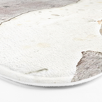 Feels: a neutral, textured, abstract piece in whites by Alyssa Hamilton Art Bath Mat Gallery Image 3