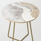 Feels: a neutral, textured, abstract piece in whites by Alyssa Hamilton Art Side Table Gallery Image 2
