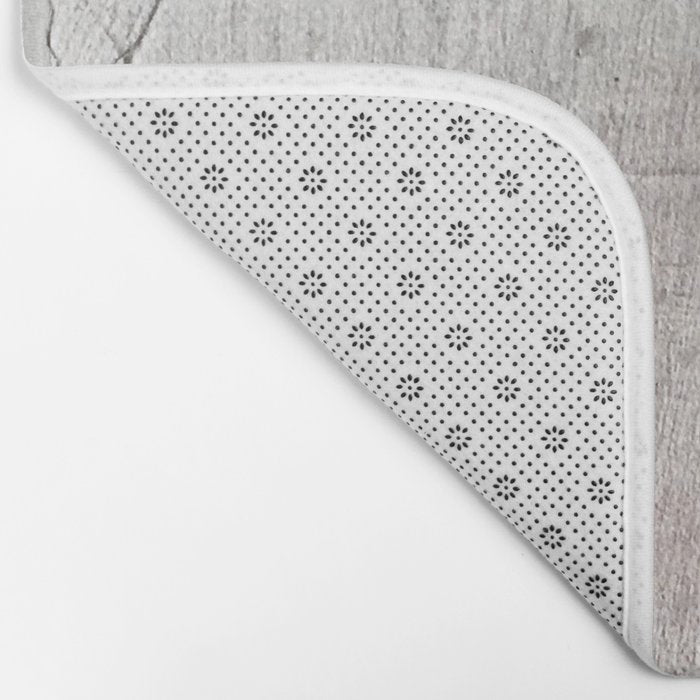 Feels: a neutral, textured, abstract piece in whites by Alyssa Hamilton Art Bath Mat Gallery Image 2