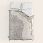 Feels: a neutral, textured, abstract piece in whites by Alyssa Hamilton Art Duvet Cover Gallery Image 6