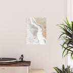 Feels: a neutral, textured, abstract piece in whites by Alyssa Hamilton Art Poster Gallery Image 2