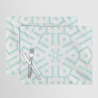 Mint Snowflake Mandala Placemat Gallery Image 1