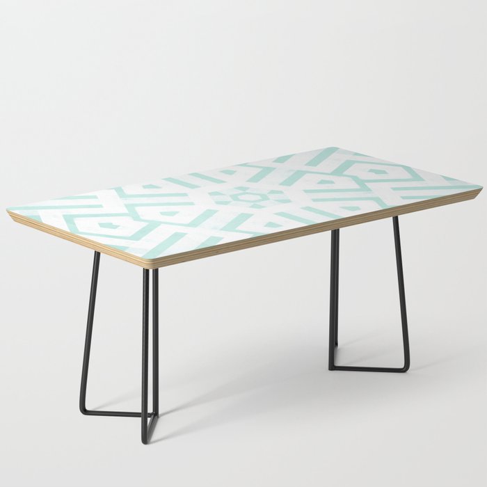 Mint Snowflake Mandala Coffee Table Gallery Image 1