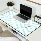 Mint Snowflake Mandala Desk Mat Gallery Image 2