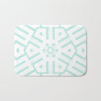 Mint Snowflake Mandala Bath Mat Gallery Image 1