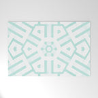 Mint Snowflake Mandala Welcome Mat Gallery Image 1