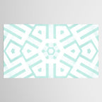 Mint Snowflake Mandala Tablecloth Gallery Image 2