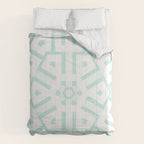 Mint Snowflake Mandala Comforter Gallery Image 6