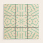Mint Snowflake Mandala Wood Wall Art Gallery Image 1