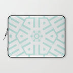 Mint Snowflake Mandala Laptop Sleeve Gallery Image 1