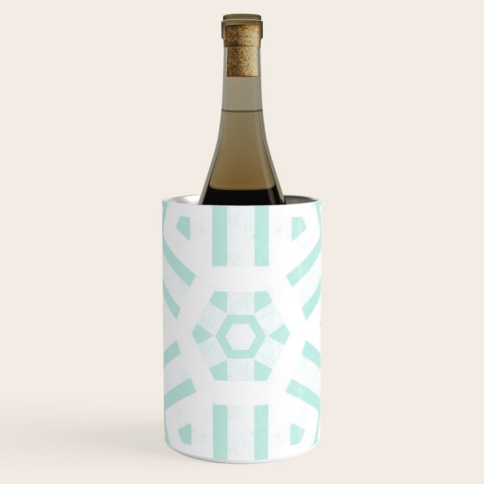 Mint Snowflake Mandala Wine Chiller Gallery Image 1