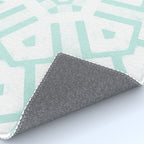 Mint Snowflake Mandala Rug Gallery Image 4