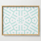 Mint Snowflake Mandala Serving Tray Gallery Image 1
