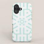 Mint Snowflake Mandala iPhone Case Gallery Image 1