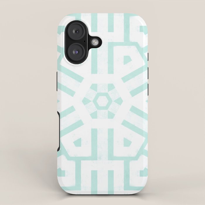 Mint Snowflake Mandala iPhone Case Gallery Image 1