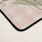 Vintage wild strawberries on cottage pink gingham pattern Desk Mat Gallery Image 4