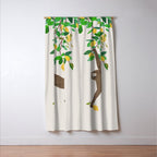 Monkey on lemon tree Window Curtain Gallery Image 3