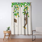Monkey on lemon tree Window Curtain Gallery Image 5
