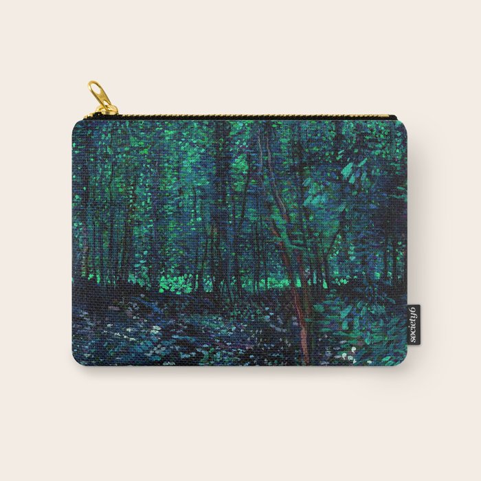 Vincent Van Gogh Trees & Underwood Teal Green Carry All Pouch Gallery Image 1