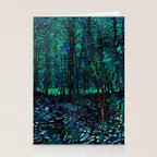 Vincent Van Gogh Trees & Underwood Teal Green Stationery Card Gallery Image 2