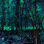 Vincent Van Gogh Trees & Underwood Teal Green Coffee Mug Gallery Image 2