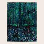 Vincent Van Gogh Trees & Underwood Teal Green Poster Gallery Image 4