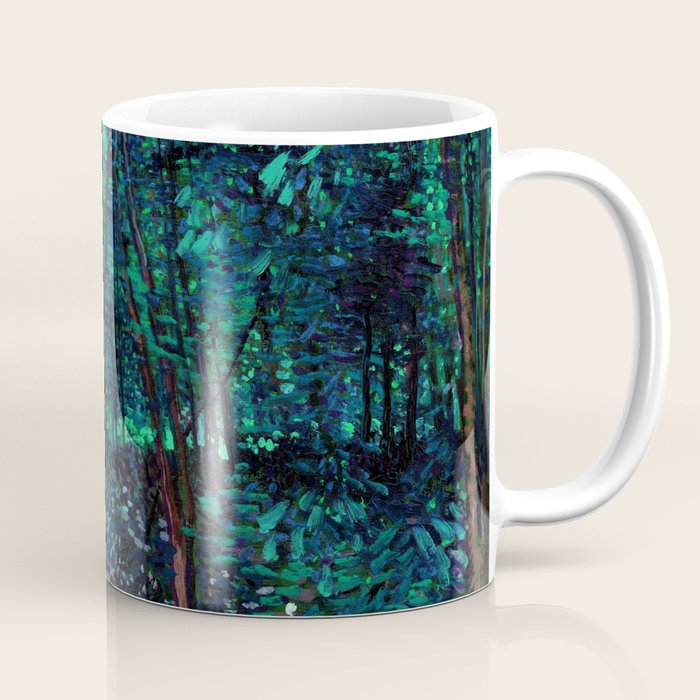 Vincent Van Gogh Trees & Underwood Teal Green Coffee Mug Gallery Image 1