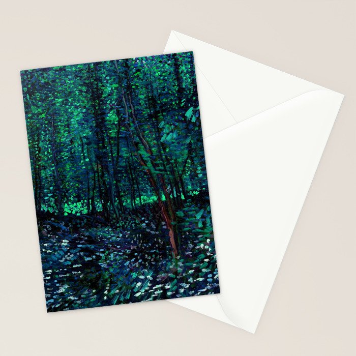 Vincent Van Gogh Trees & Underwood Teal Green Stationery Card Gallery Image 2