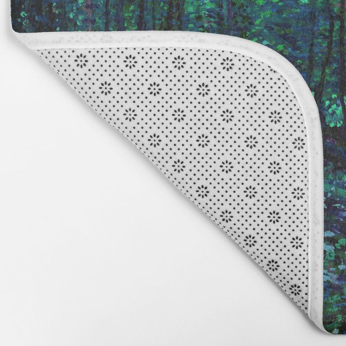 Vincent Van Gogh Trees & Underwood Teal Green Bath Mat Gallery Image 2