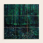 Vincent Van Gogh Trees & Underwood Teal Green Wood Wall Art Gallery Image 1