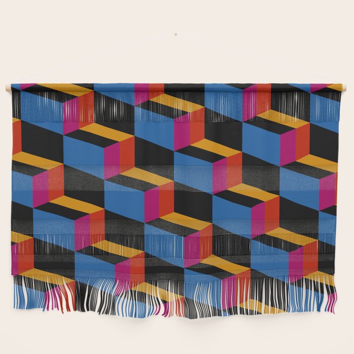 Cuboid Geometric Abstract Shapes Pattern XXII Wall Hanging Gallery Image 1
