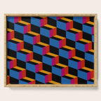 Cuboid Geometric Abstract Shapes Pattern XXII Serving Tray Gallery Image 1
