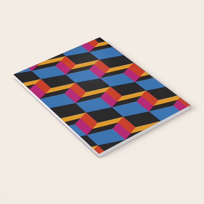 Cuboid Geometric Abstract Shapes Pattern XXII Notebook Gallery Image 3