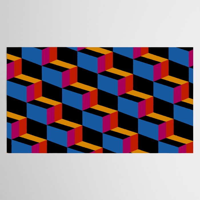 Cuboid Geometric Abstract Shapes Pattern XXII Tablecloth Gallery Image 2