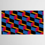 Cuboid Geometric Abstract Shapes Pattern XXII Tablecloth Gallery Image 2