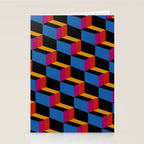 Cuboid Geometric Abstract Shapes Pattern XXII Stationery Card Gallery Image 2