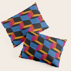 Cuboid Geometric Abstract Shapes Pattern XXII Pillow Sham Gallery Image 3