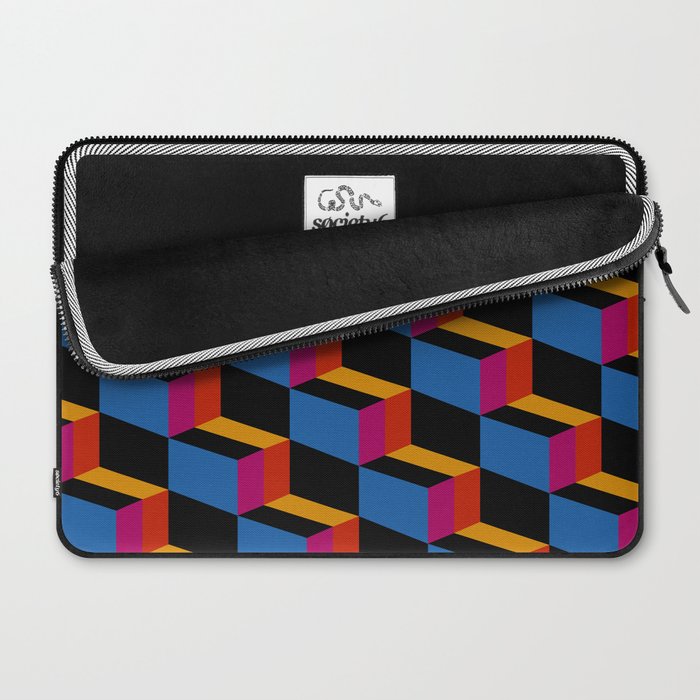 Cuboid Geometric Abstract Shapes Pattern XXII Laptop Sleeve Gallery Image 2