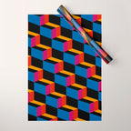 Cuboid Geometric Abstract Shapes Pattern XXII Wrapping Paper Gallery Image 1
